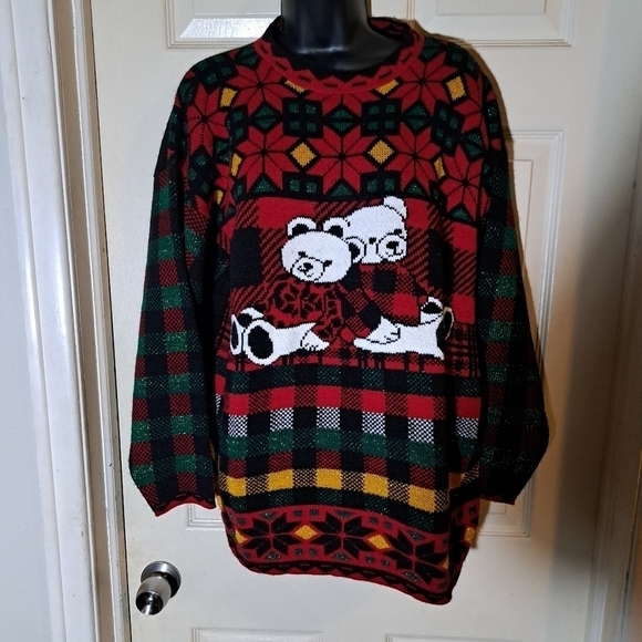 Holiday time Christmas sweater size 9 - Picture 1 of 4